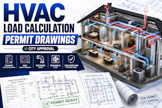 hvac load calculation permit drawings for city approval