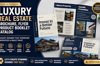 design or redesign luxury real estate brochure, flyer, product booklet catalog