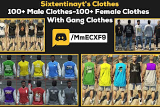 create custom fivem eup clothing uniformss gang outfits ems and roleplay apparel