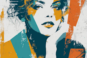 paint expressive colorful abstract portraits