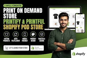 create print on demand shopify store printify printful shopify pod store