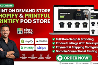 create print on demand shopify store printify printful shopify pod store