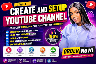 create youtube channel with logo banner SEO and branding