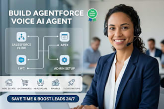 build agentforce voice ai agent using salesforce flow, apex, lwc and admin