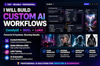 build comfyui workflows, stable diffusion sdxl and lora training system