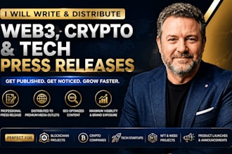 write and distribute web3, crypto and tech press releases