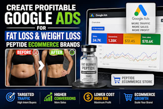 create profitable google ads for fat loss weight loss peptide ecommerce brands