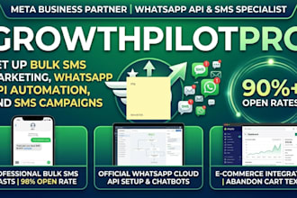 set up bulk SMS marketing, whatsapp API automation, and SMS campaigns