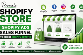 promote your shopify store with ads and sales funnel