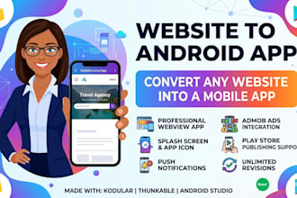 convert website into professional android app and publish