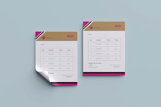 design professional and mordern invoice template for your bussiness
