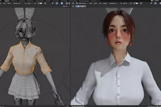 do 3d character retopology, uv mapping, 3d texturing, rig, skinning weight paint