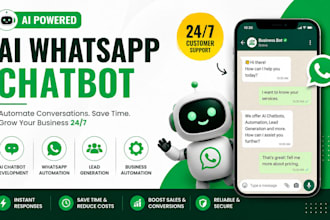 build an ai chatbot whatsapp chatbot customer support bot and ai automation