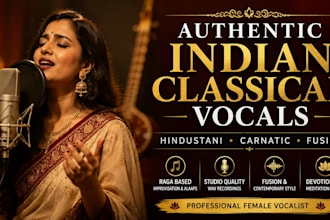 record authentic hindustani, carnatic classical and fusion vocals