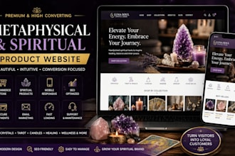 build a premium metaphysical, spiritual product website store
