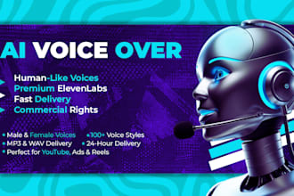 create a professional ai voice over using elevenlabs for videos and ads