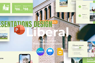 design academic powerpoint presentation, thesis defense and research slides
