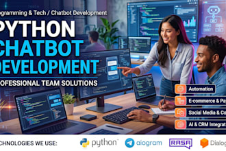 build a custom python chatbot, telegram bot, or automation