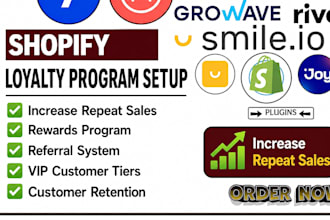 do shopify loyalty program setup and shopify referral program smile io setup