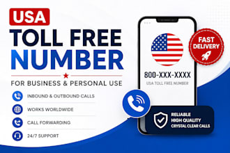 provide USA toll free numbers for inbound and outbound calls in twilio, 3cx