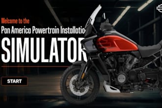 develop a bike assembly simulation game in unity for training, scripting, vfx