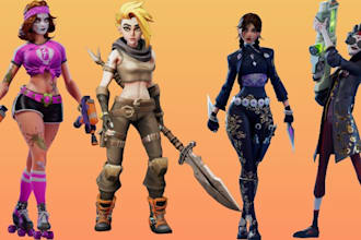 low poly stylized game character ue5 character model game assets for video game