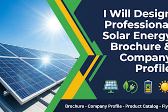 design  solar energy brochure, company profile, product catalog and flyer