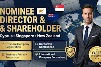 provide cyprus, new zealand, singapore nominee director and company registration