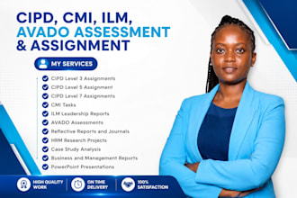 do cipd level 3, 5, 7,assignment,cmi task,ilm leadership report avado assessment