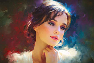 paint digital oil portraits and landscapes and a artwork