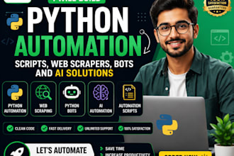 build python automation scripts web scraping python bot selenium ai automation
