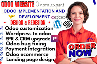 design setup your odoo website,odoo erp and customization