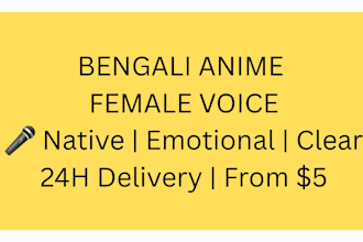 cute anime girl voice over for your project