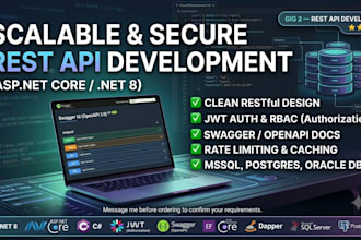 develop a scalable rest API using dot net core web API