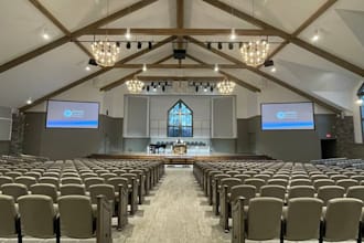 design church interior, exterior, stage design and realistic 3d renderings