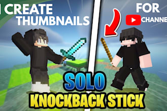 design and create youtube thumbnails for gaming channels