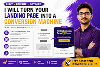 audit rewrite optimize landing page boost sales conversion