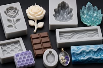 design custom silicone mold, resin mold, and 3d printable mold for casting