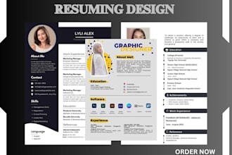 redesign and design resume, CV, cover letter and optimize linkedin profiles