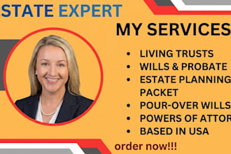 create a customized living trust and will package
