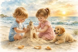 draw custom watercolor illustrations and children book illustrations for KDP