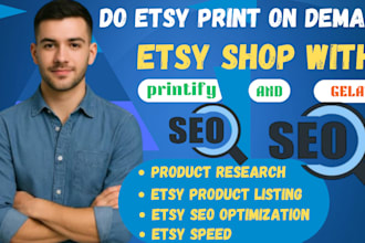 setup etsy print on demand store with printify and aelato