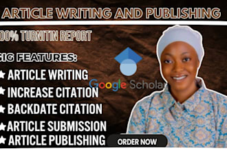write and publish research article in google scholar and increase citation