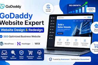 create godaddy squarespace spa website design redesign godaddy website SEO