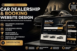design car rental, auto dealership, auto sales, car dealership booking website
