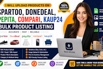 upload spartooo donedeal pepita compari kaup24 rakuten bulk product listing