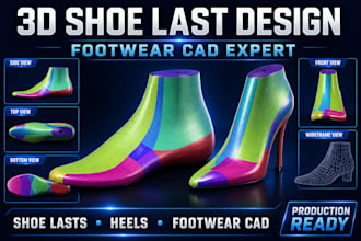 create custom orthopedic shoe lasts, heel lasts, and footwear cad designs