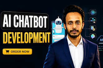 build ai chatbot, website chatbot, ai mobile app, ai website as ai developer