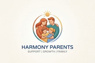 design a warm and professional parents logo for family and parenting brands