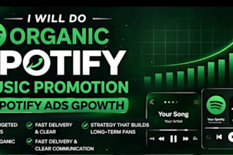 create a campaign for spotify song, album growth promotion